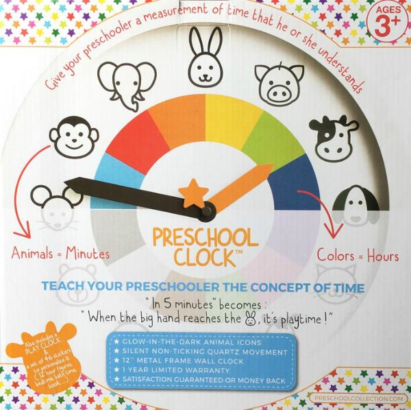 Children telling the time. Preschool Clock.