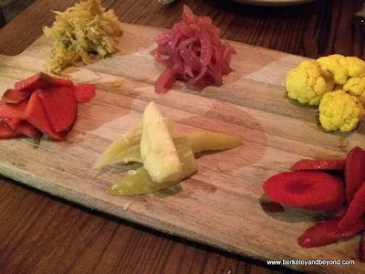 housemade pickles and ferments at Gather in Berkeley, California