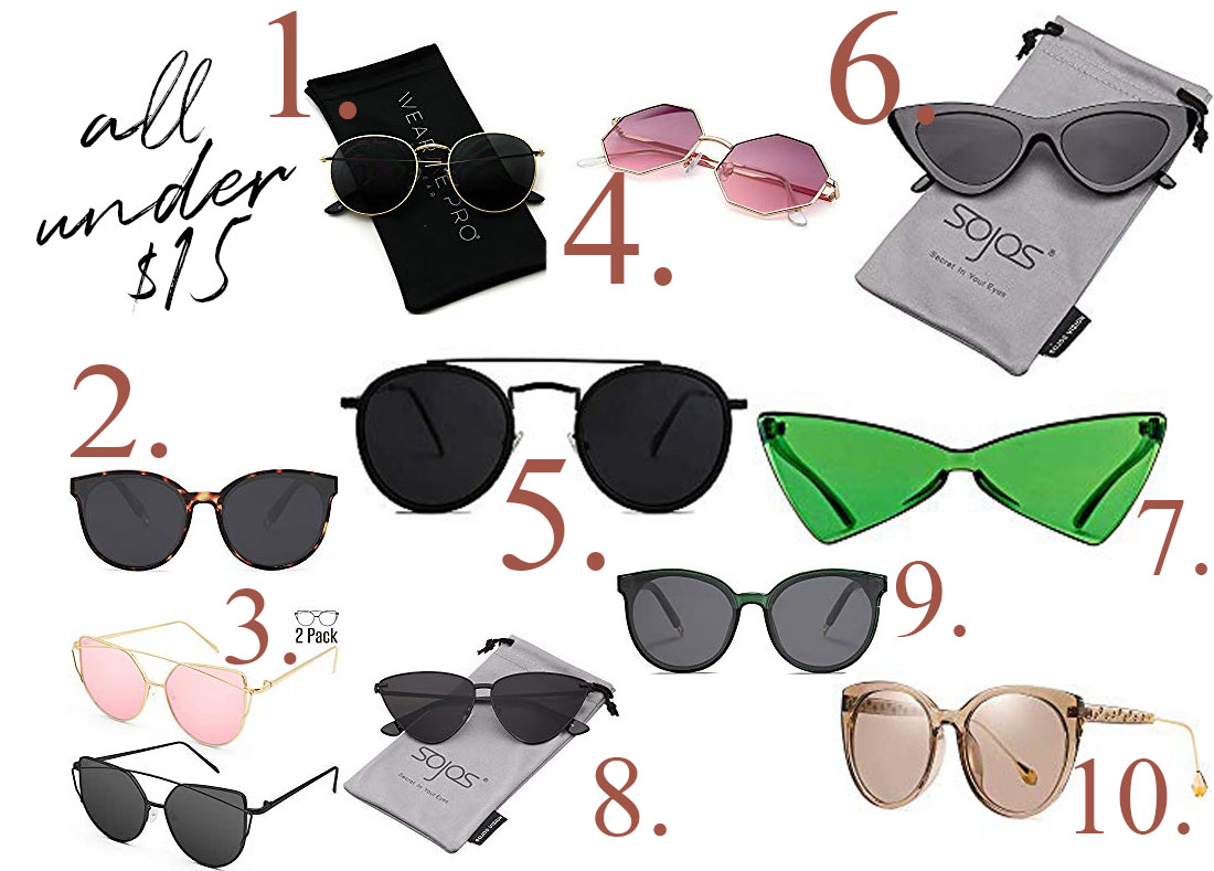 sunglasses under 10
