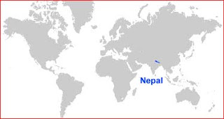 Gambar Peta letak Nepal