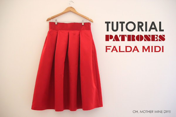 DIY Tutoriales y patrones: Falda Midi Manualidades