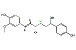 美白ポリフェノール:　(S)-N-<br>trans-feruloyloctopamine