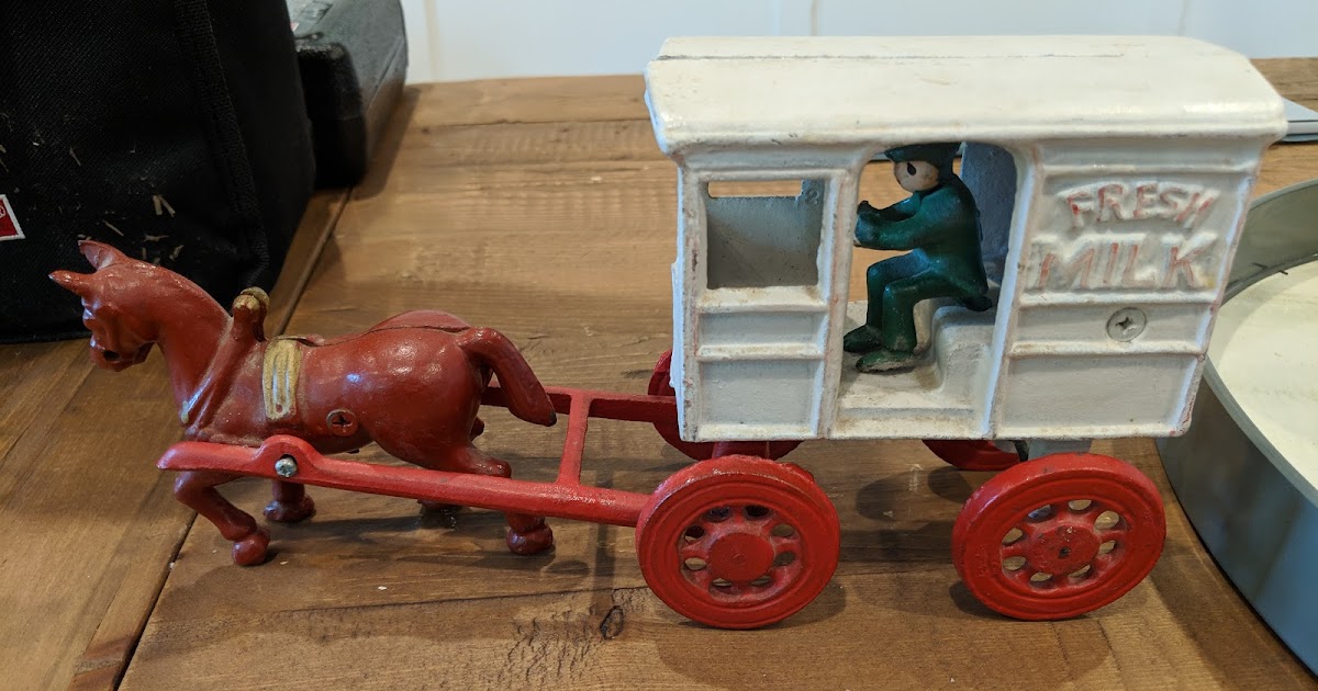 Cast Iron Milk Delivery Toy Estate Sale Find