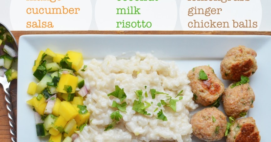 iron stef: coconut risotto with lemongrass ginger chicken balls