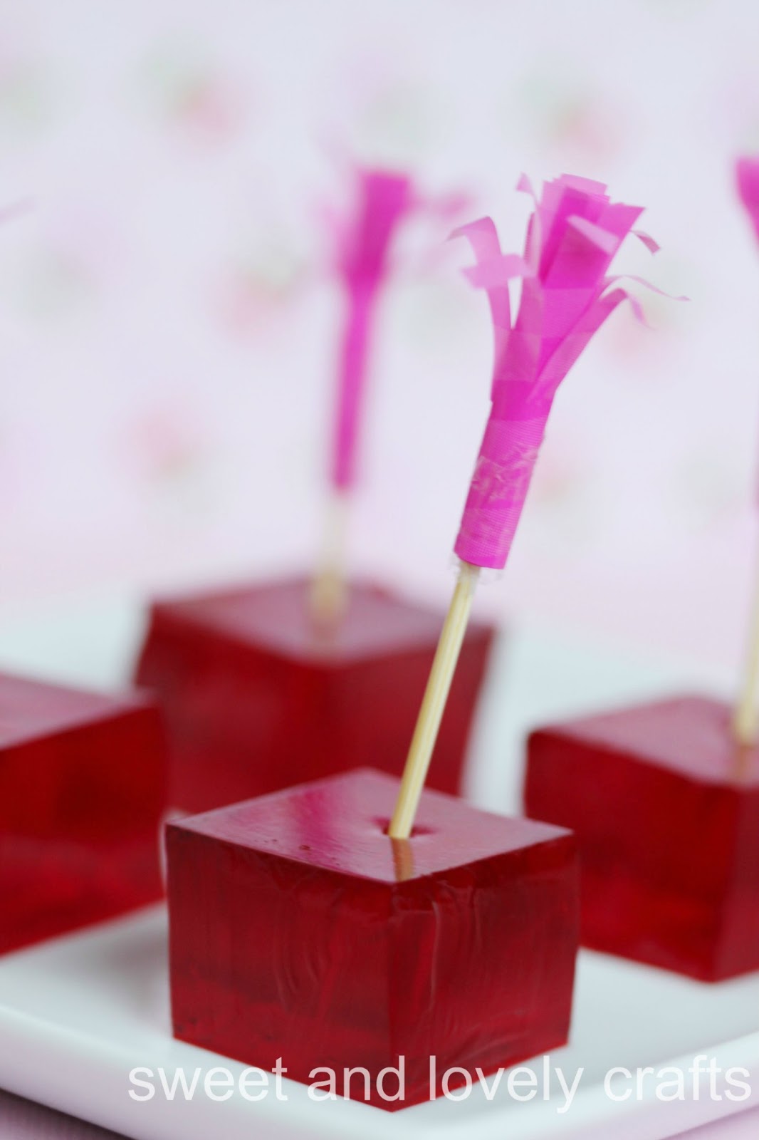 sweet and lovely crafts valentine jello cubes