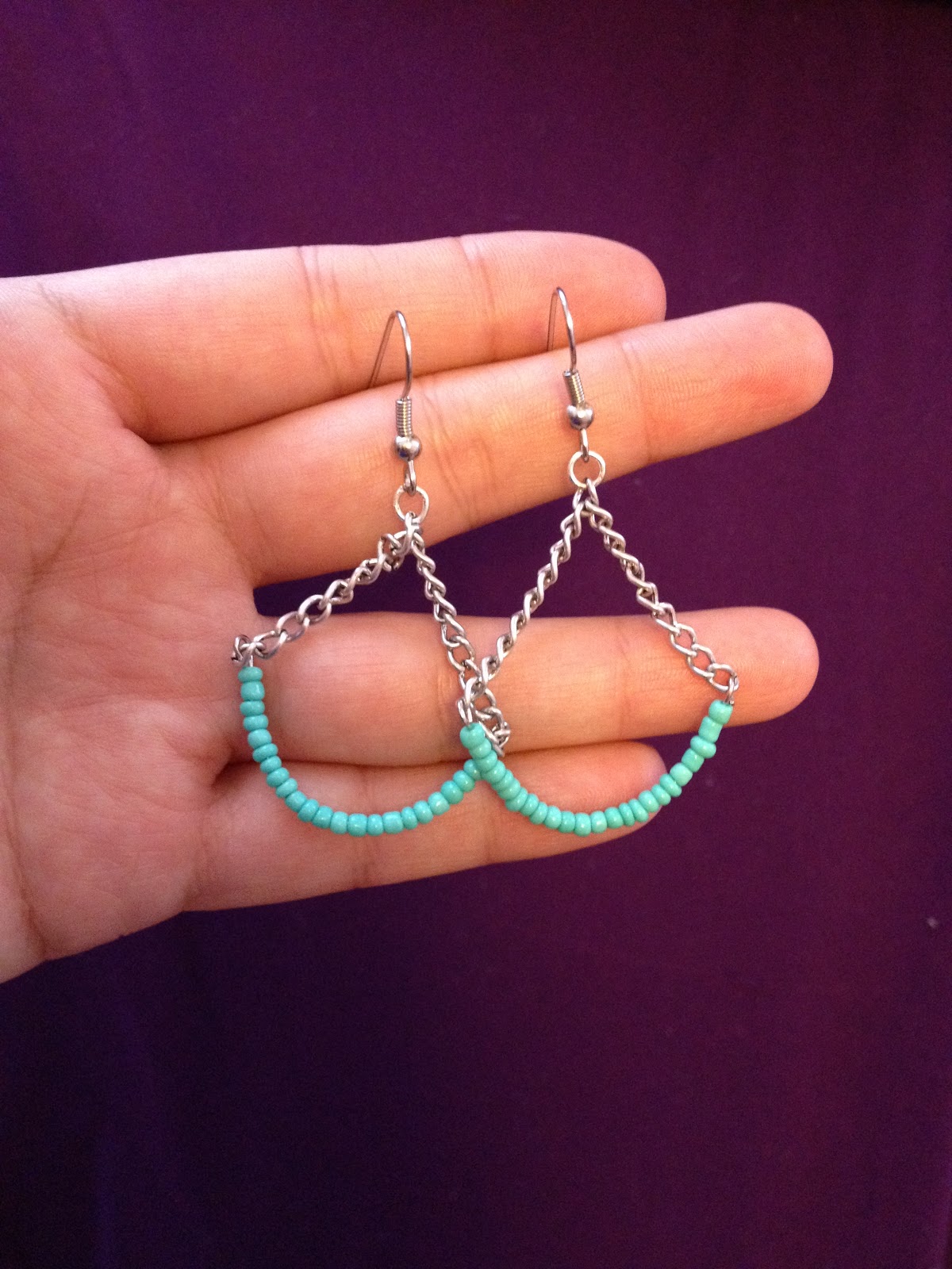 Eat, Breathe, Create. Repeat Daily. DIY Chain and Seed Bead Drop Earrings