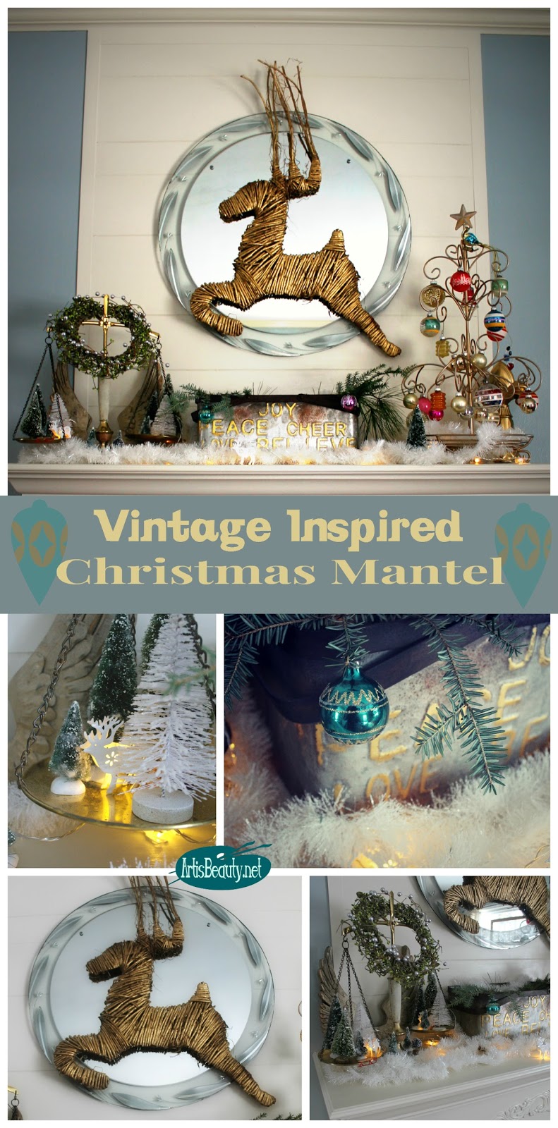 Vintage Christmas Mantel 