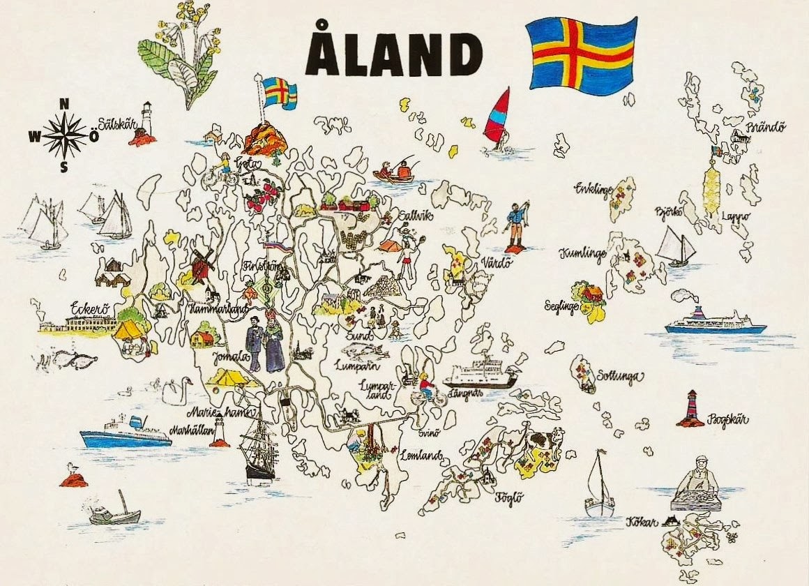 Postcards on My Wall: Map of Åland Islands