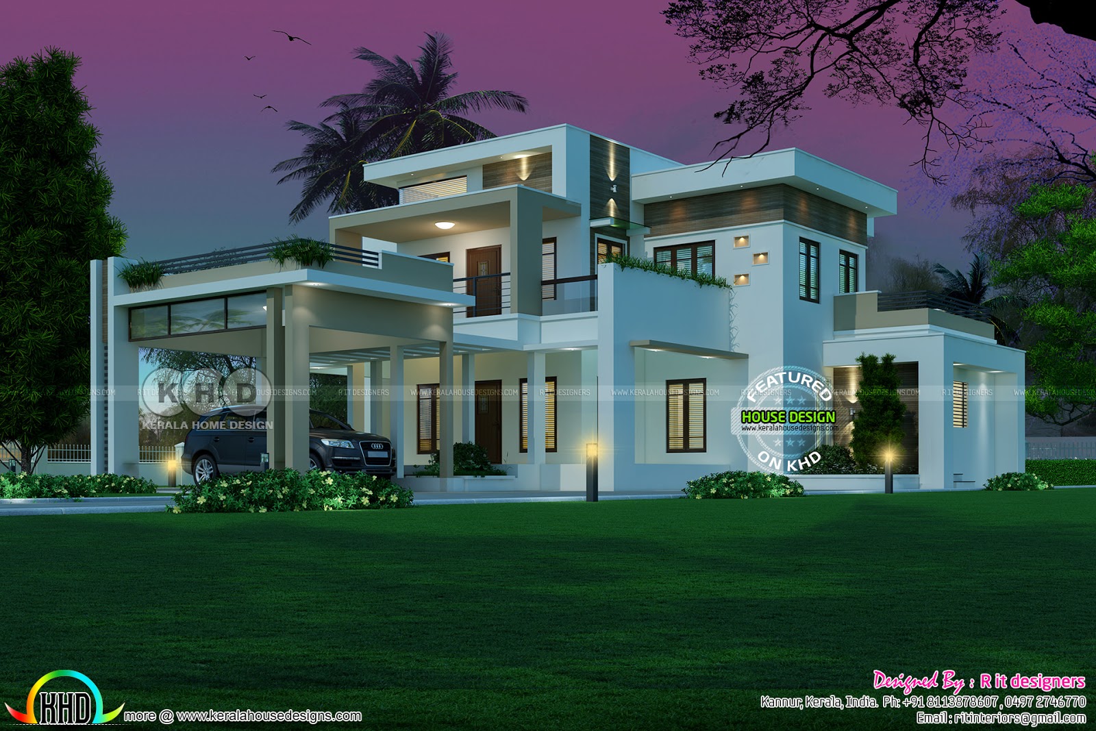 3192 Square Feet 3 Bedroom House Architecture Plan Kerala