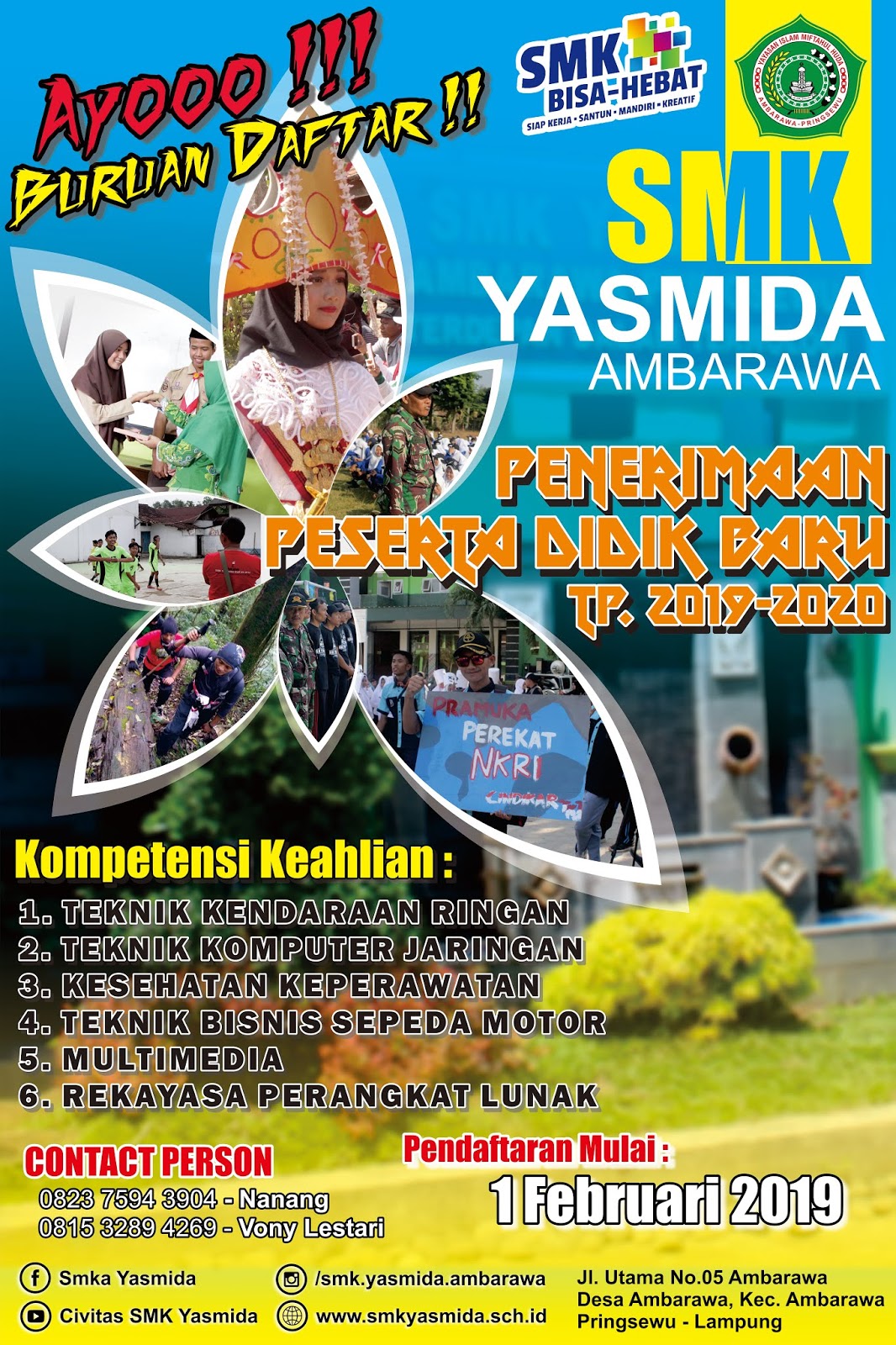 Desain Banner Sosialisasi Ppdb Smk Yasmida Ambarawa Simple