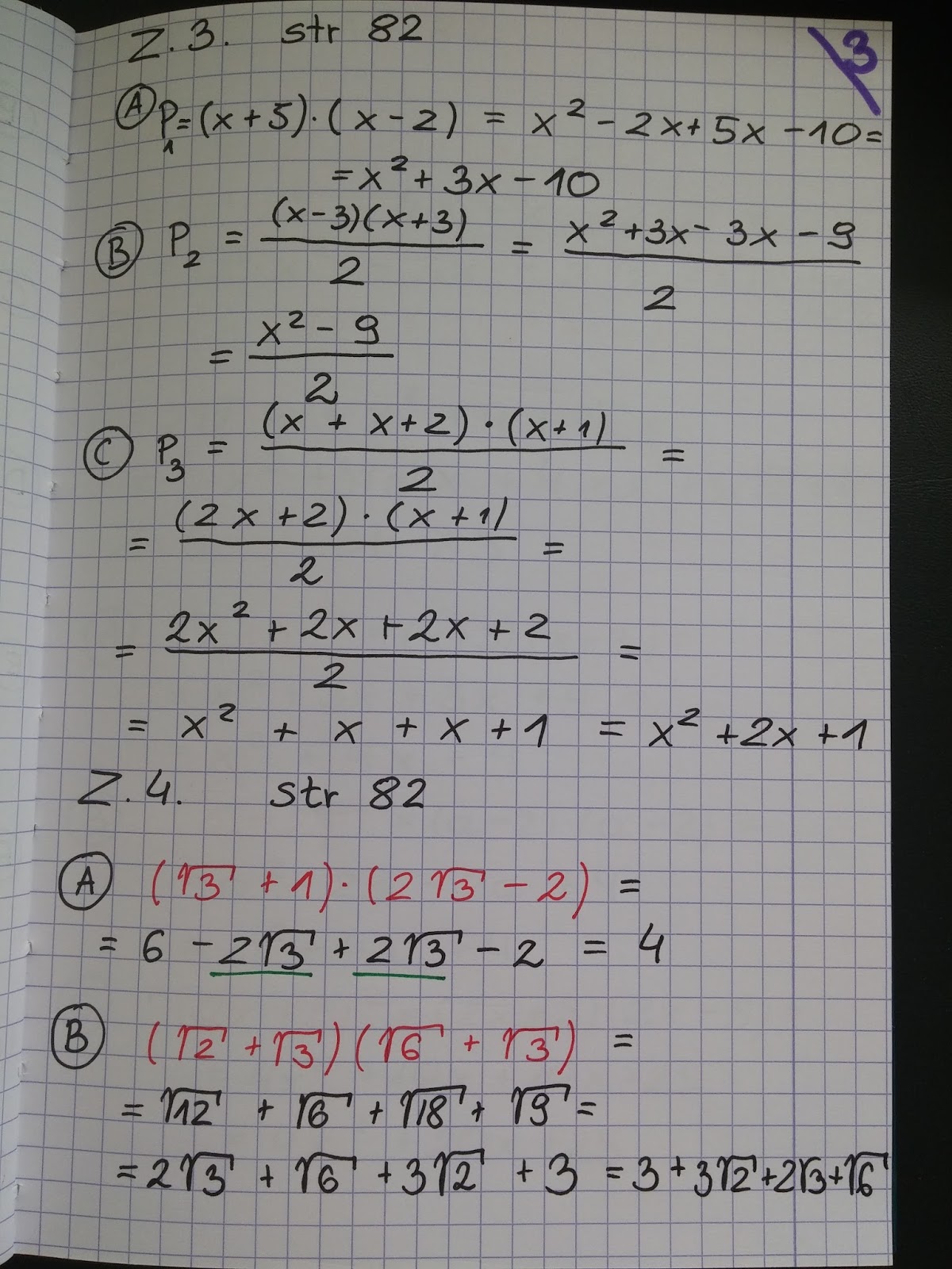 Matematyka z plusem podręcznik 2 klasa gimnazjum rozwiązania zadań: 4