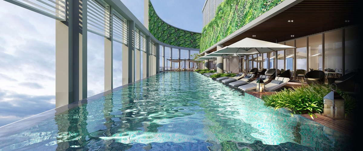 Bể bơi trên không của Luxury Apartment Bể bơi trên không của Luxury Apartment