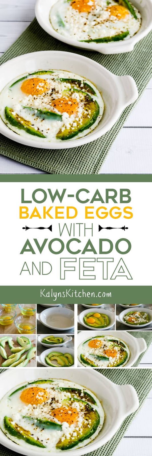 LowCarb Baked Eggs with Avocado and Feta Kalyn's Kitchen