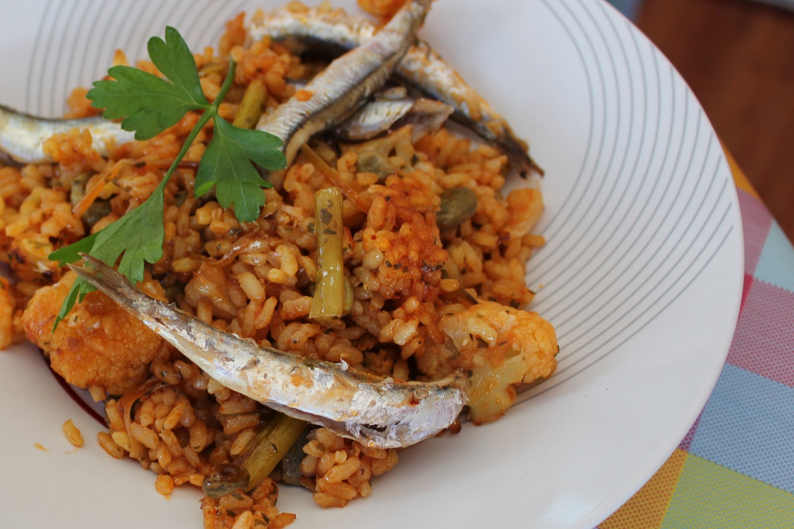 Mi puchero: Arroz con boquerones o la paella, la Eurocopa y la bandera