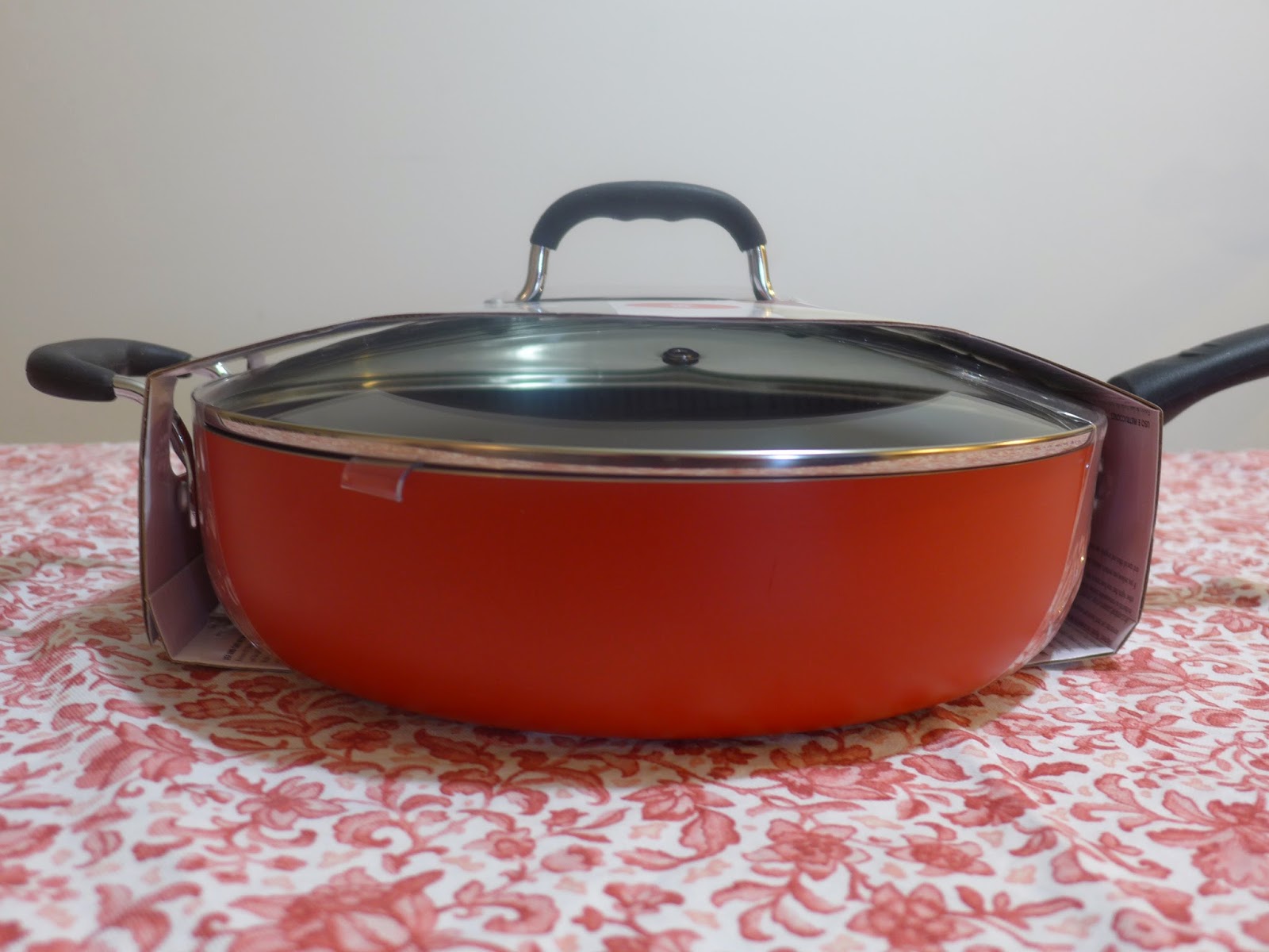 Ina's Fabulous Finds TFal Cookware Red 5Q Jumbo Cooker With Lid