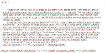 Contoh Soal Kaidah Teks Novel Asep Respati