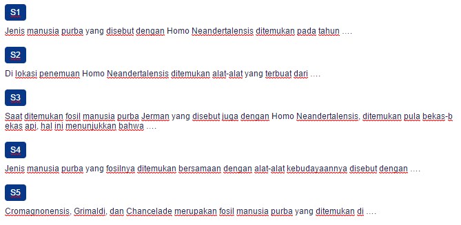 Contoh Soal Manusia Purba Eropa