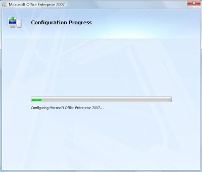 Microsoft Office 2007 Configuration Progress