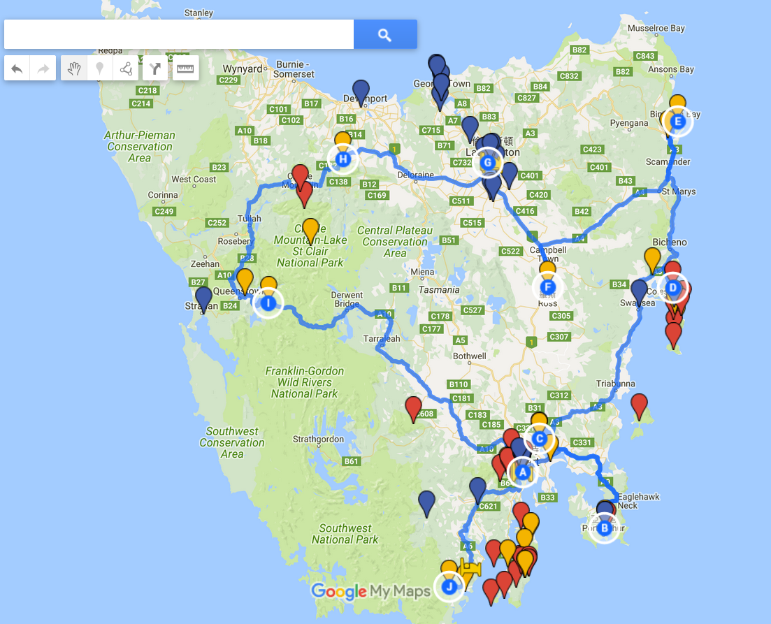 塔斯馬尼亞-塔斯馬尼亞景點-地圖-推薦-旅遊-自由行-澳洲-Tasmania-Travel-Tourist-Attraction-Map