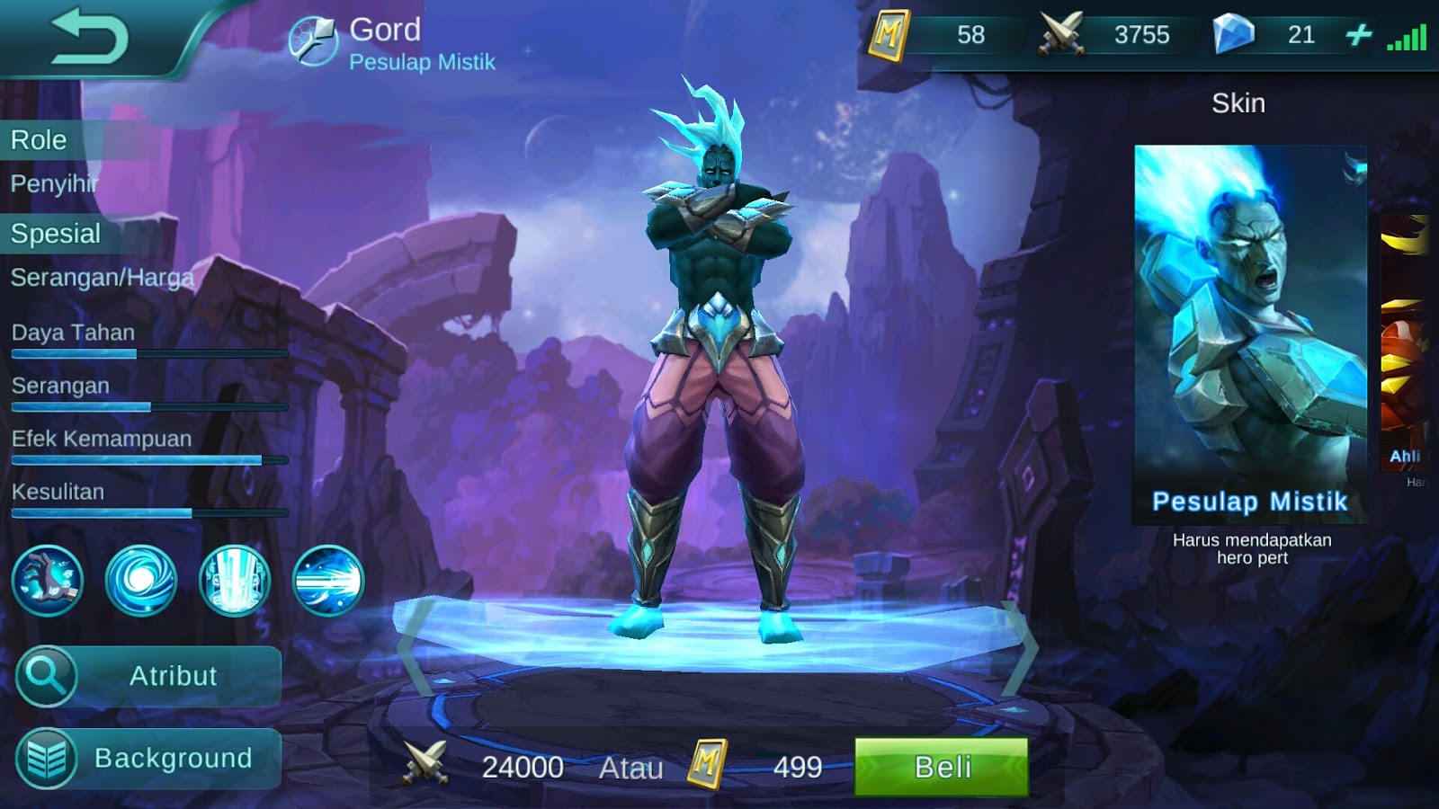 Hero Gord Pesulap Mistik High Damage Build Set Up Gear