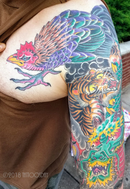 Cover Up tattoo . . The tiger is one of the12 Chinese Zodiac Animals.  People born in the year of the tiger are thought to be competitive,... |  Instagram