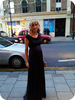 liberty gown, maternity evening wear, tiffany rose