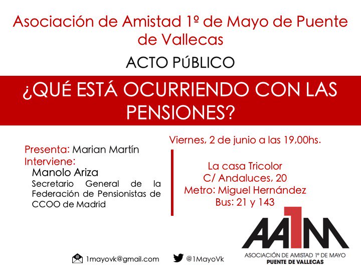 2 de junio Acto en Vallecas