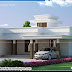Contemporary flat roof single storied house model