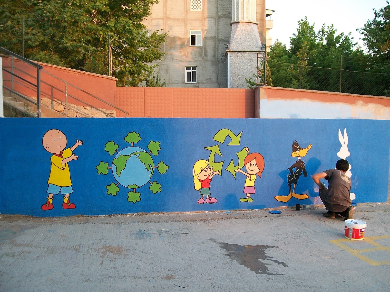 kocaeli izmit resim kursu Duvar Resmi ( Okul Duvarı)