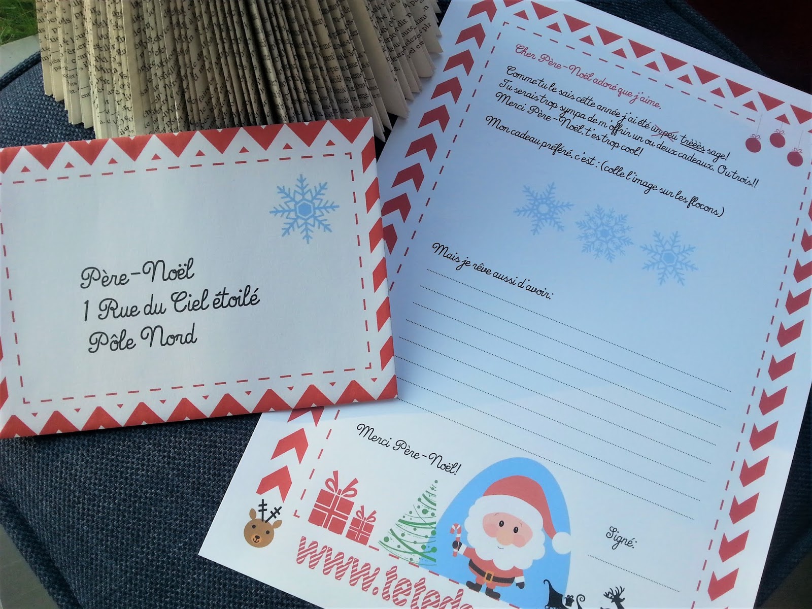 Noël - lettre et enveloppes gratuites