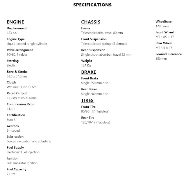 sym motorcycle 185cc