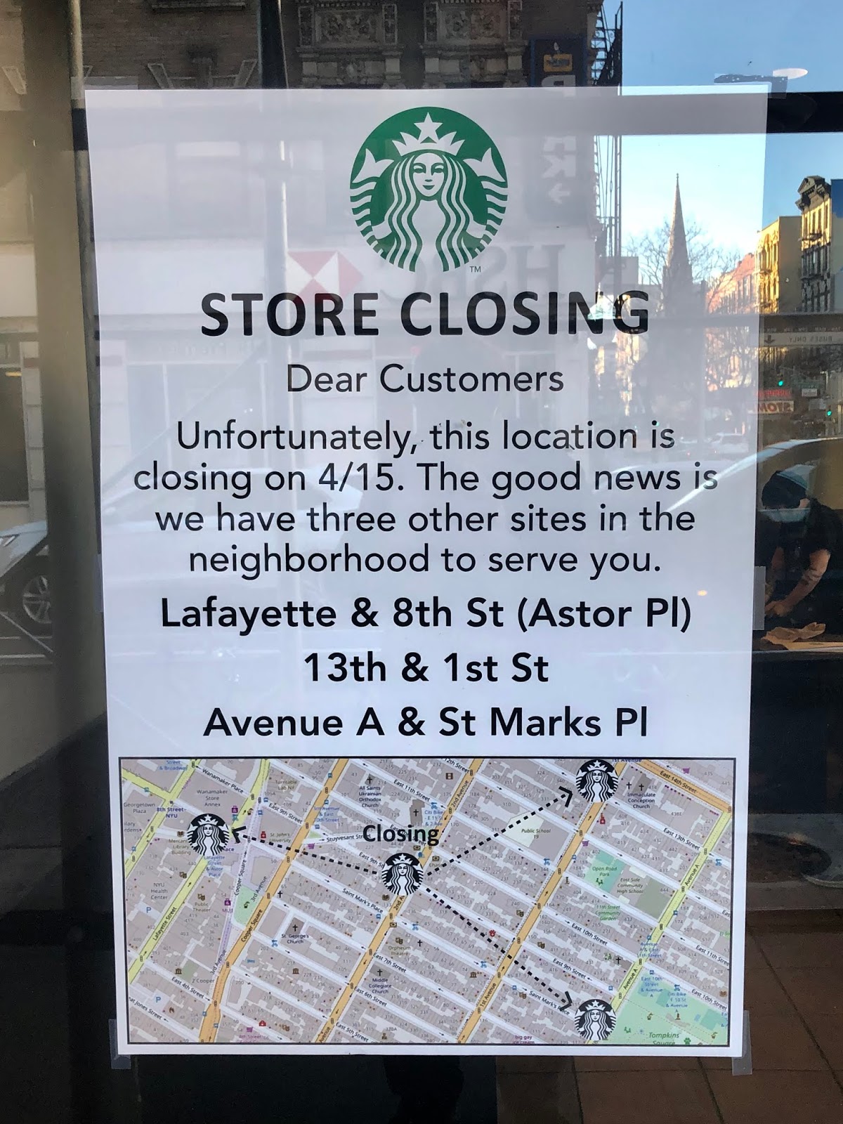 EV Grieve The Starbucks on 2nd Avenue and 9th Street closes on Monday
