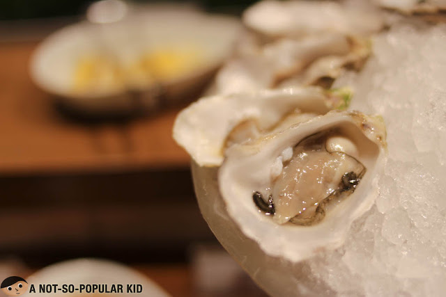 Fresh oysters in Nobu Restuarant, City of Dreams
