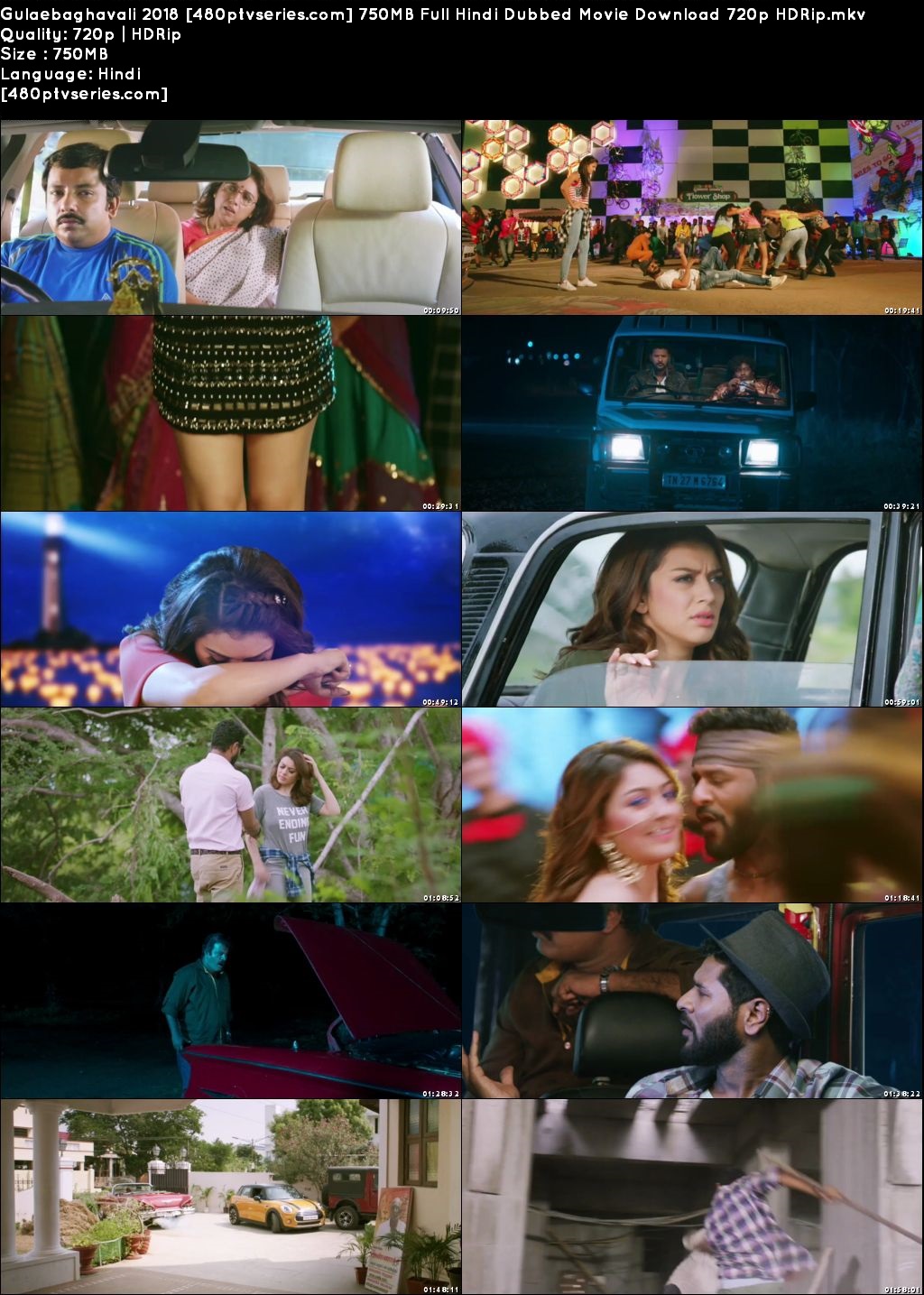 Gulaebaghavali 2018 750MB Full Hindi Dubbed Movie Download 720p HDRip