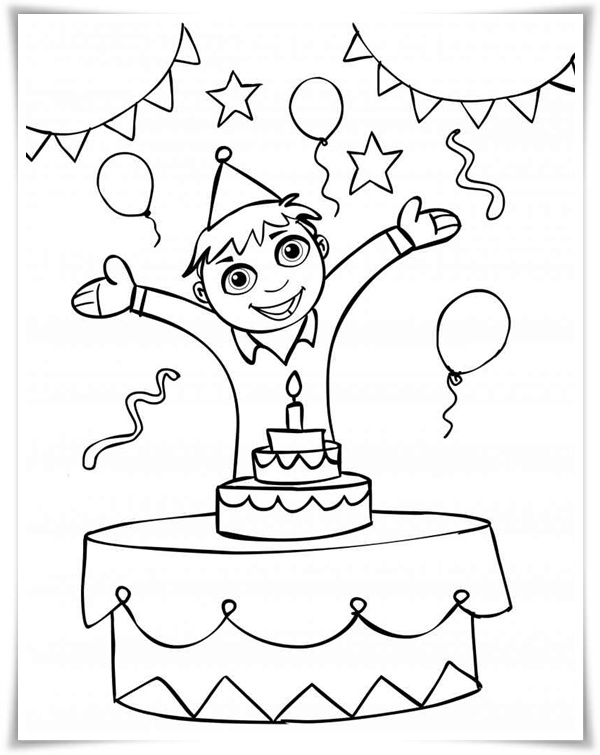 Ausmalbilder zum Ausdrucken: Ausmalbilder Geburtstag