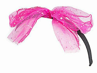 1980s Pink Bow Headband