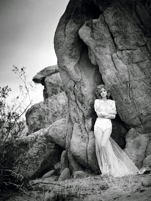 Far and Away dreamy editorial with Sasha Luss by Boo George for Vogue China May 2015