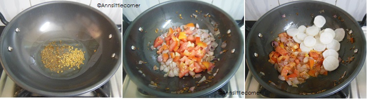 How to make Radish Sambar- Step 3