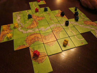 Carcassonne - The tile layout early in the game