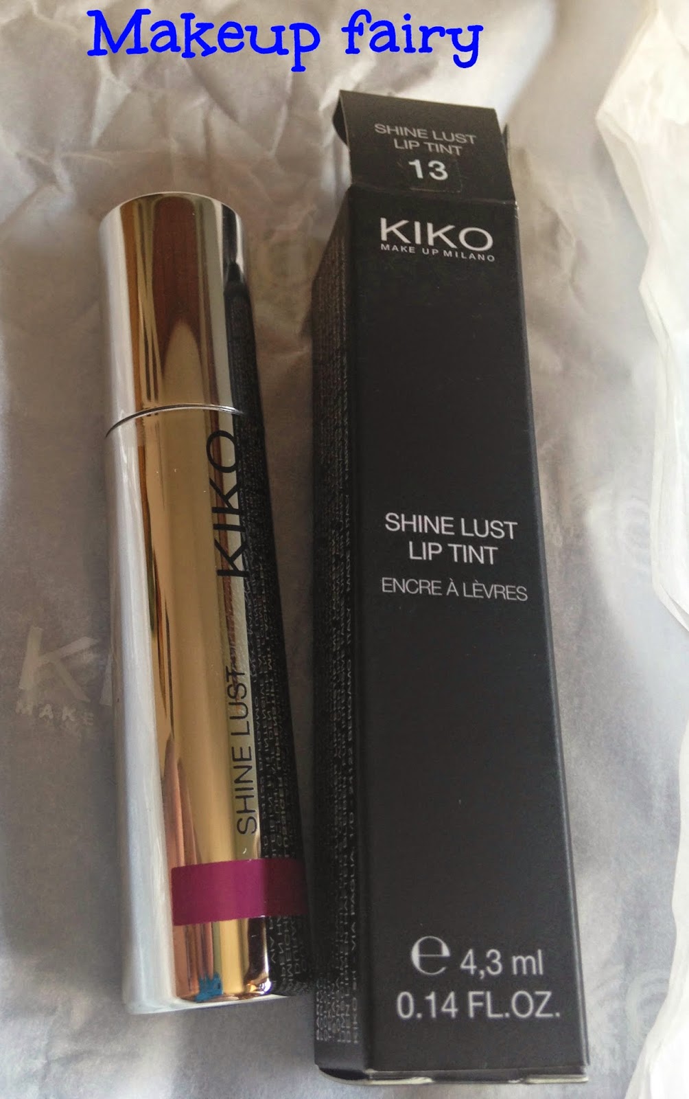 Tinklesmakeup One product review kiko shine lust lip tint