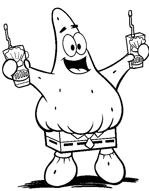 Spongebob and Patrick Star coloring page