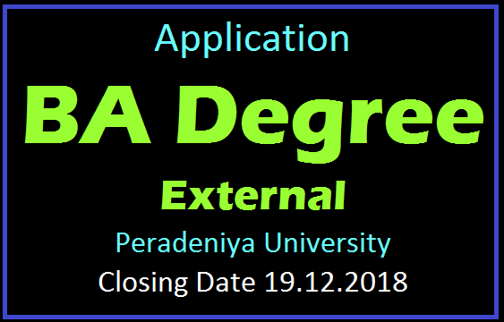 Application : BA Degree External Peradeniya University
