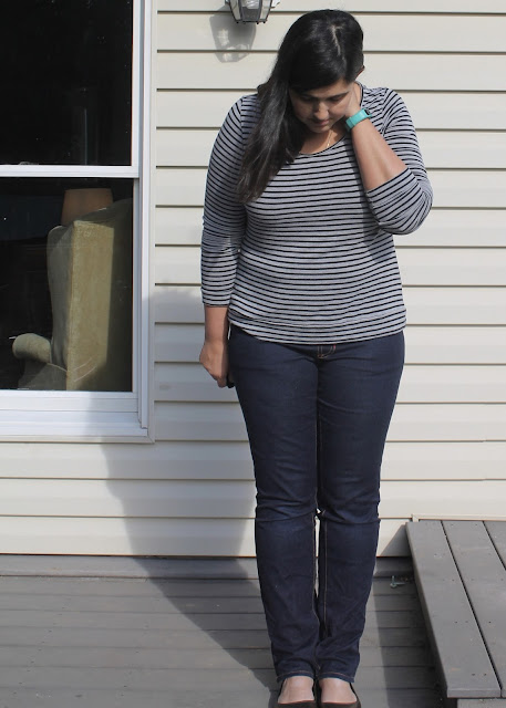 Review of the Closet Case Files Ginger Jeans sewing pattern with pull-on waistband hack.