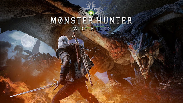 رسميا البطل Geralt قادم للعبة Monster Hunter World من خلال محتوى حصري ، لنكتشف من هنا ..