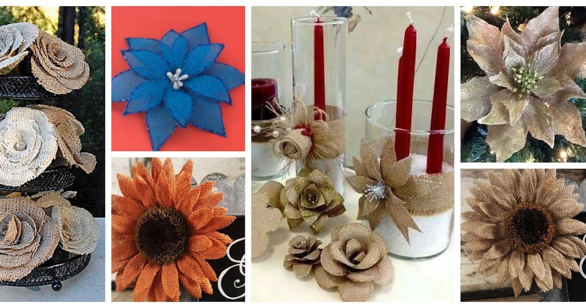 Aprende cómo hacer flores de arpillera para decorar ~ 