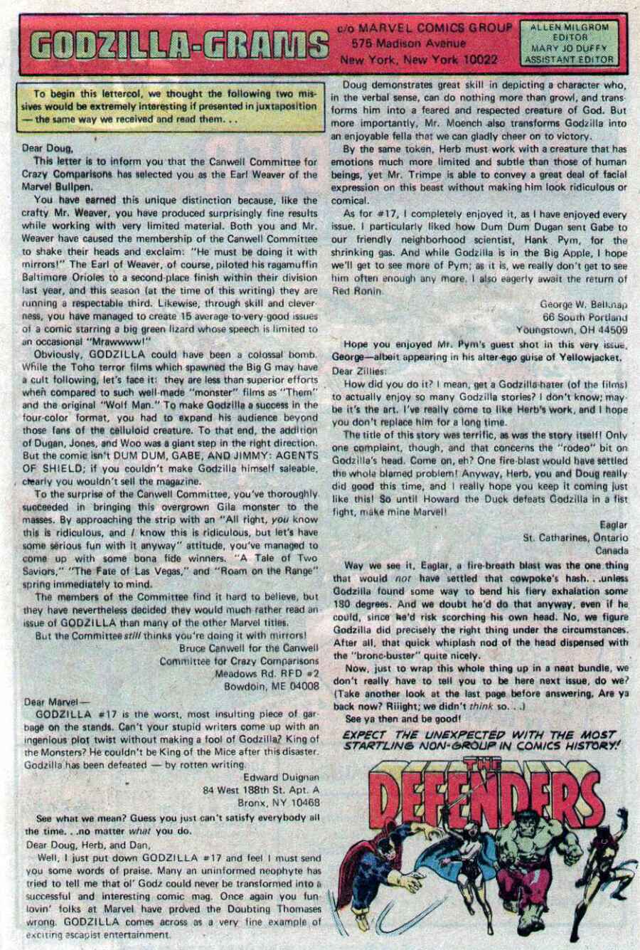 Read online Godzilla (1977) comic -  Issue #23 - 19