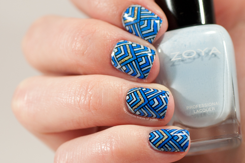 40 Great Nail Art Ideas - Pale Blue - May contain traces of polish