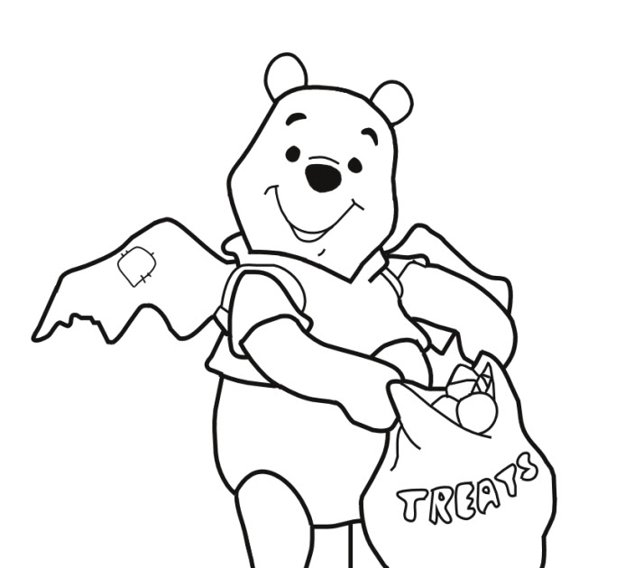 Pooh Halloween Coloring Pages >> Disney Coloring Pages