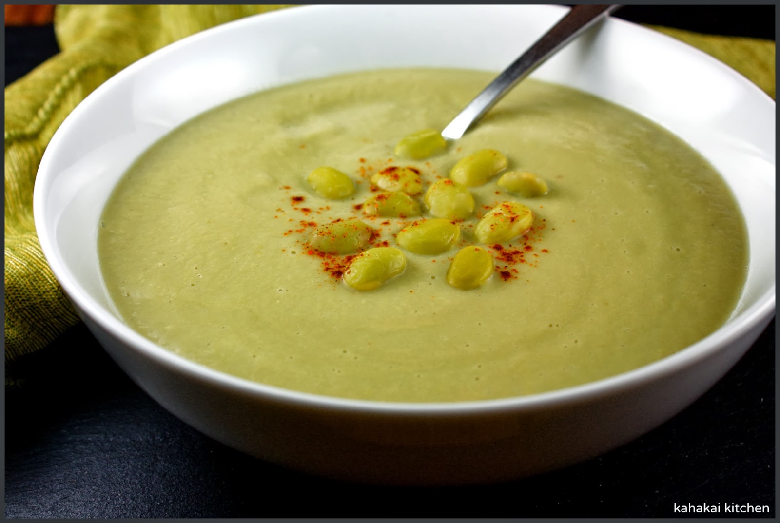 Kahakai Kitchen Artichoke Edamame Bisque A VegFriendly 'Souper Bowl