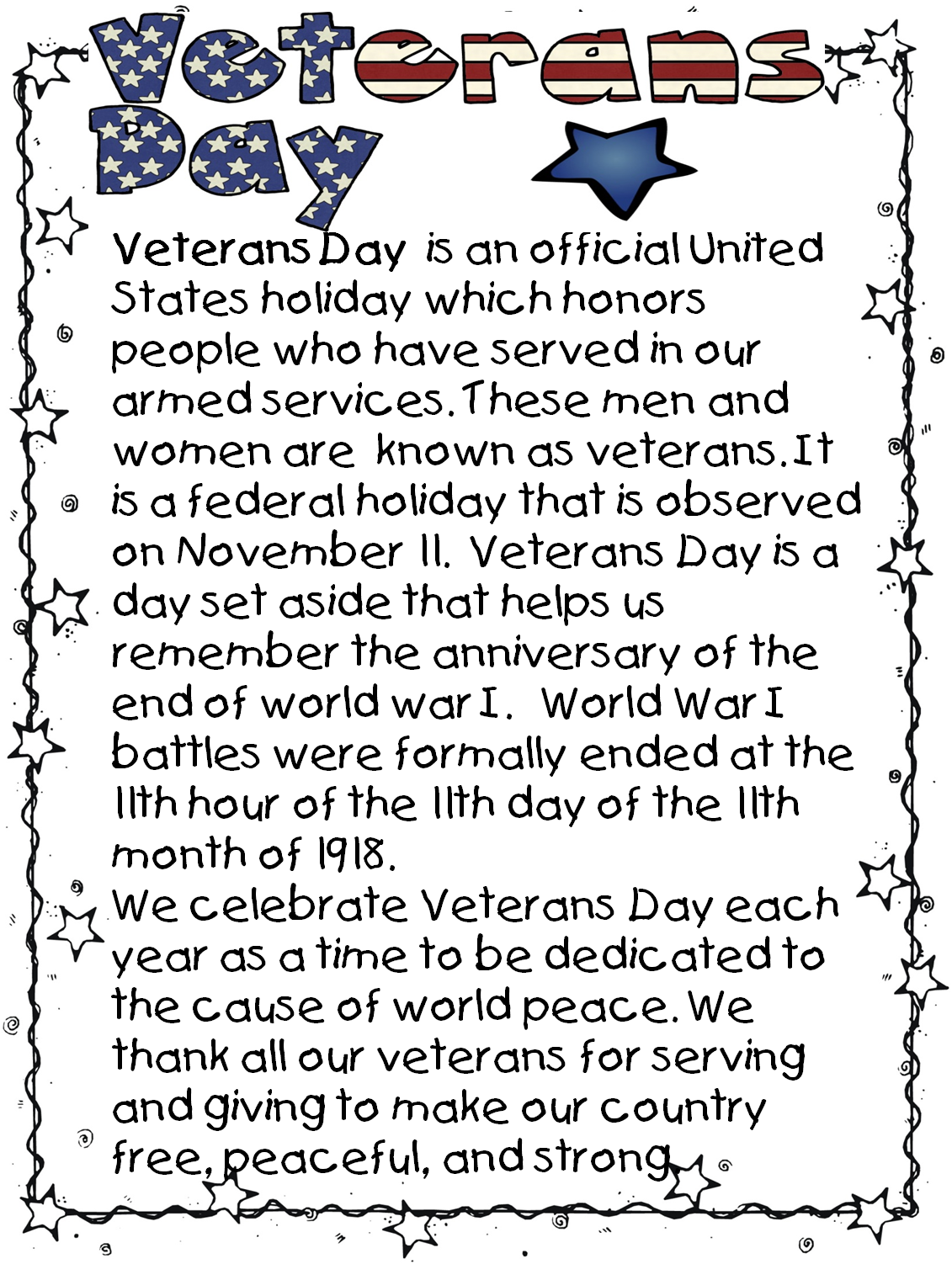 First Grade Wow Veterans Day Unit Thank You Veterans!